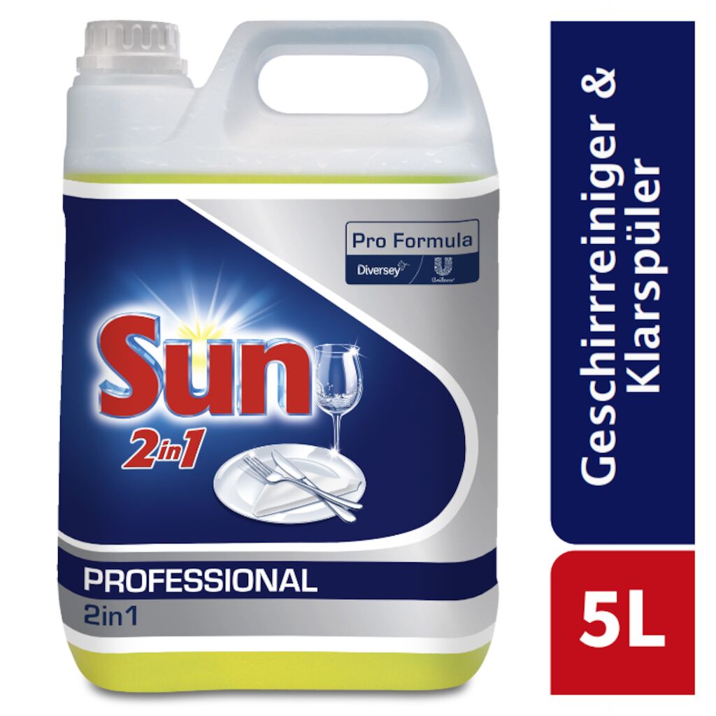 Sun Pro Formula 2in1 Liquid 2x5L - Geschirrspülmittel & Klarspüler in einem einzigen Produkt!